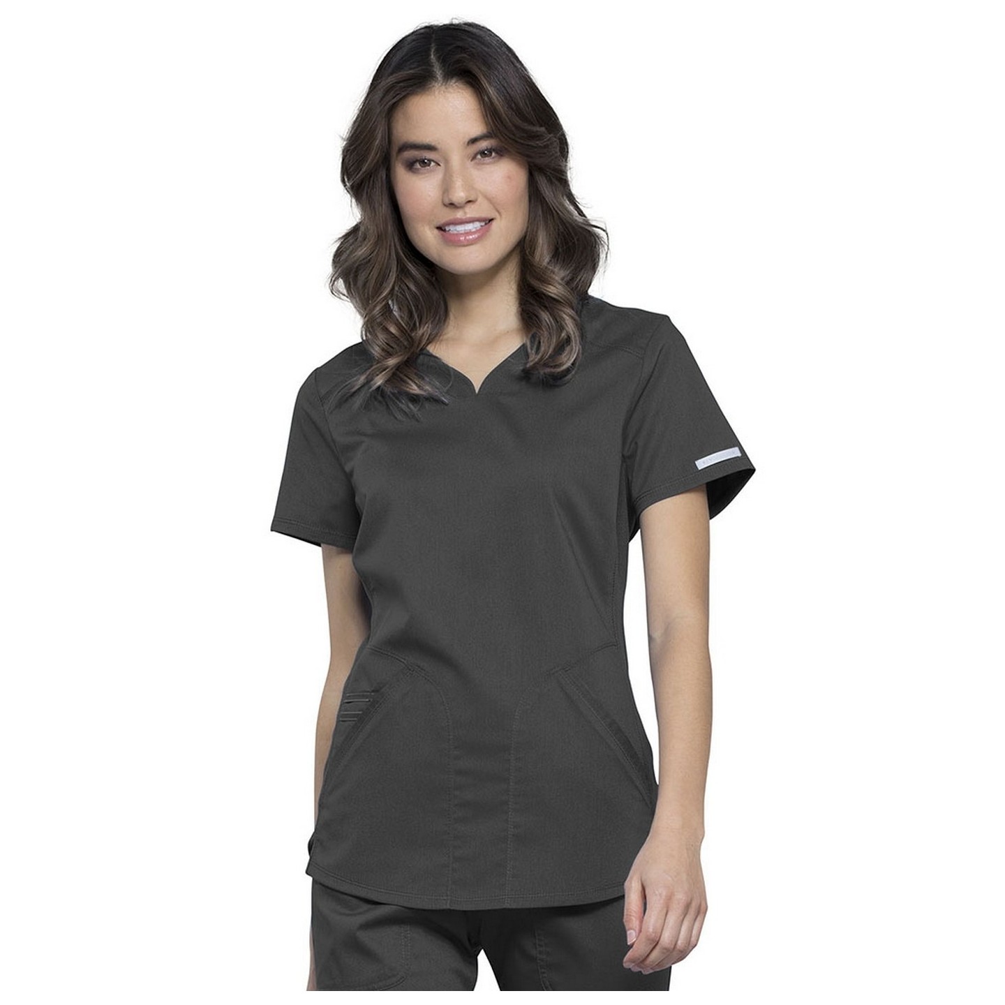 WW601 Workwear Revolution Haut à Col en V Incurvé avec Panneaux en Filet de Cherokee