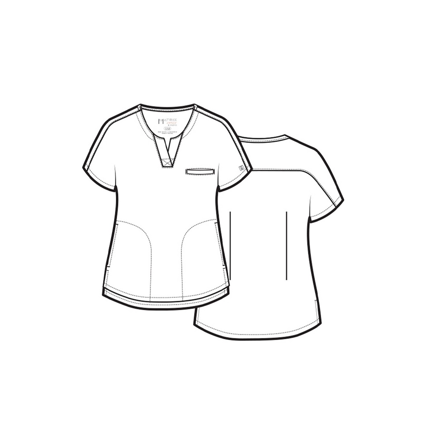 4540 Matrix Impulse Notch Neck Dolman Top by Maevn