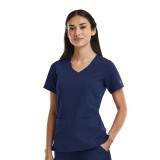 3903 Matrix Pro Tailored Top with Curved V-Neck by Maevn