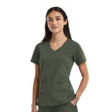 3903 Matrix Pro Tailored Top with Curved V-Neck by Maevn