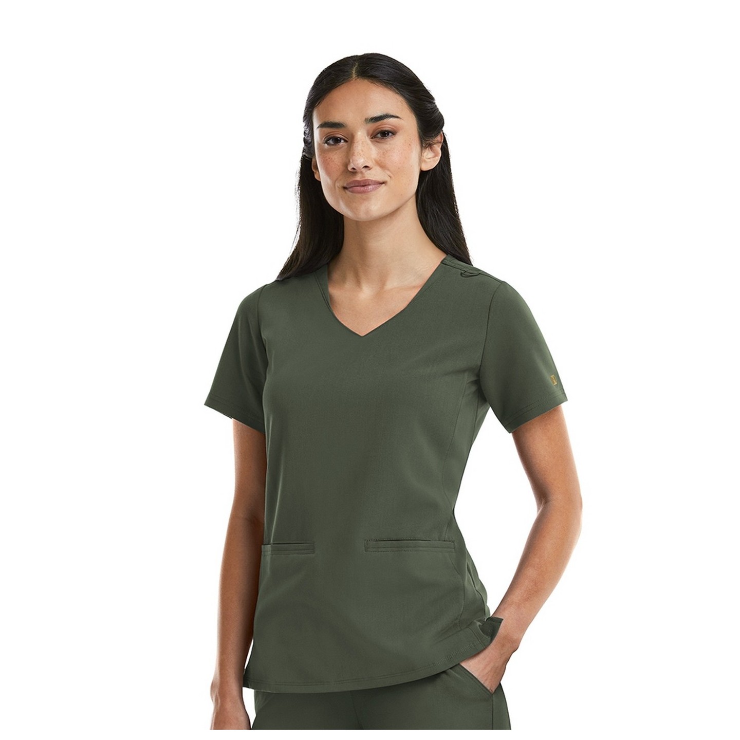 3903 Matrix Pro Tailored Top with Curved V-Neck by Maevn