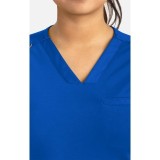 20301 Focus Banded V-Neck Knit Top by Maevn