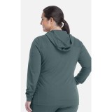 90301 Focus Women's Hooded Zip Front Warm Up Jacket by Maevn