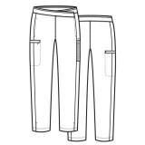 60301 Focus Pantalon Tricoté à Jambe Effilée par Maevn