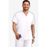 MOBB classique unisexe 3 Pocket Scrub Top (La vue de l'Homme) - White (WH)