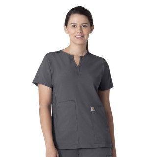 C12213 Carhartt Force Modern Fit Women's Notch Neck Tunic Scrub Top
