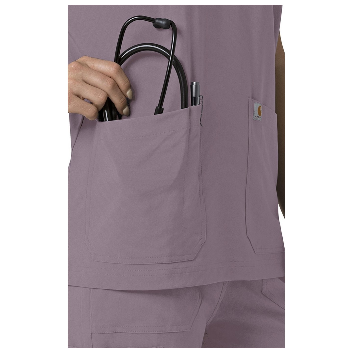 C13110 Carhartt Force Cross-Flex Haut à Coupe Carrée Moderne pour Femmes