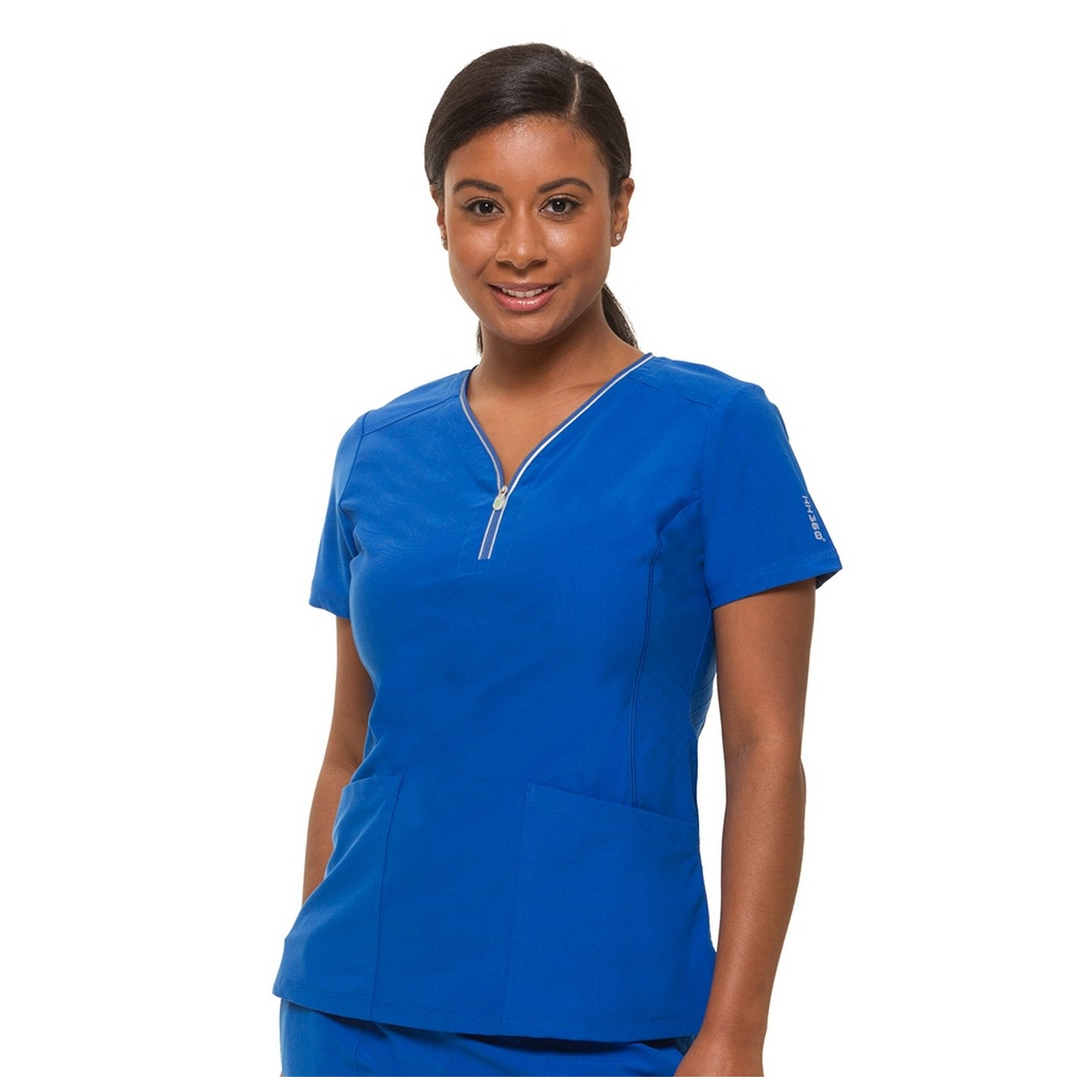 2254 Healing Hands HH360 Sonia Zipper Neckline Scrub Top