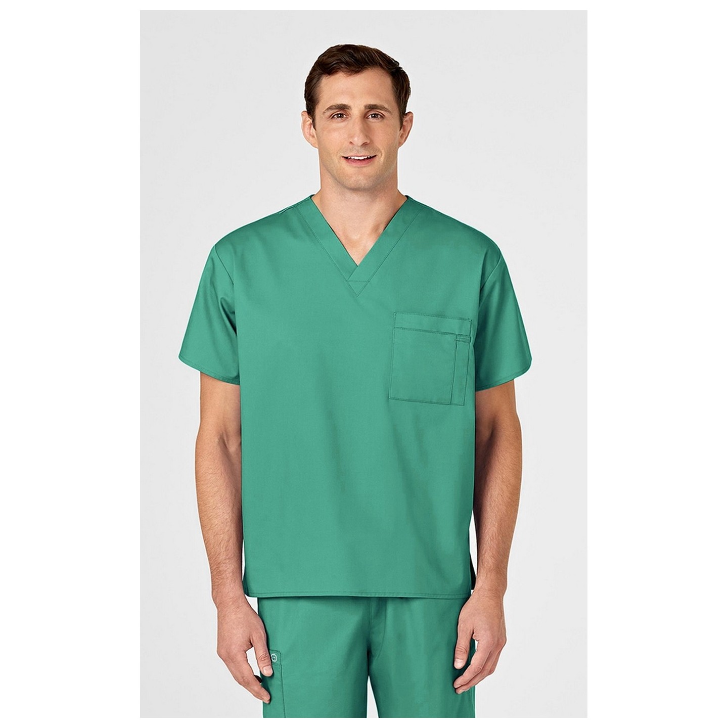 100 WonderWORK Unisex V-Neck Top with Chest Pocket