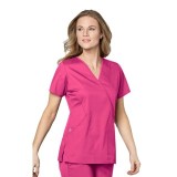 102 WonderWork Mock Wrap Scrub Top