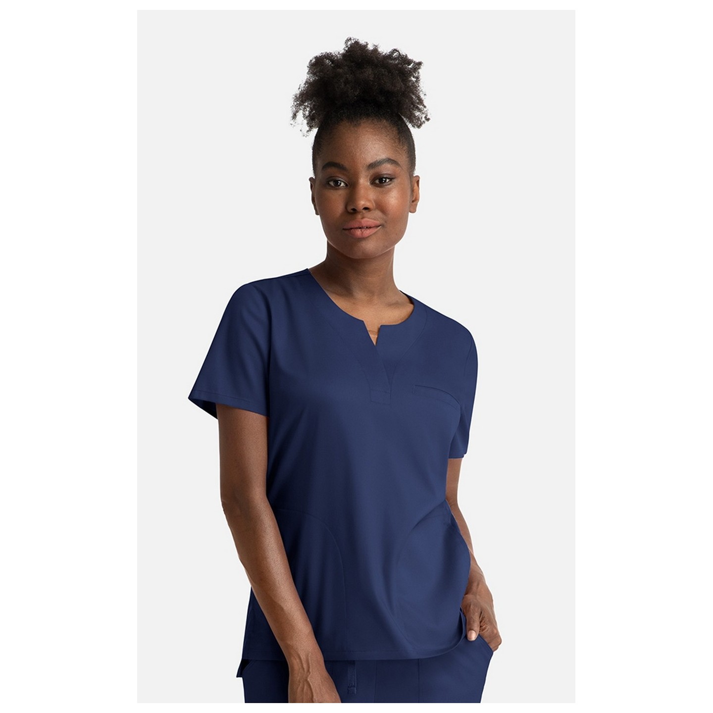 3504 Matrix Women's Notch Crew Neck Top by Maevn