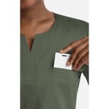 3504 Matrix Women's Notch Crew Neck Top by Maevn