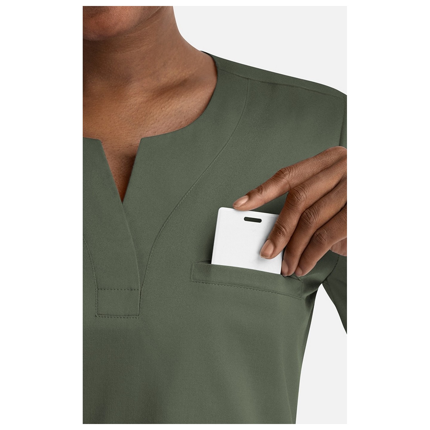 3504 Matrix Women's Notch Crew Neck Top by Maevn