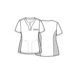 3504 Matrix Women's Notch Crew Neck Top by Maevn