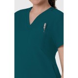 6045 W123 Haut à Coupe Ajustée avec Col en V et Panneaux Extensibles par Wink