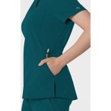 6045 W123 Women's Slim V-Neck Flex Top by Wink