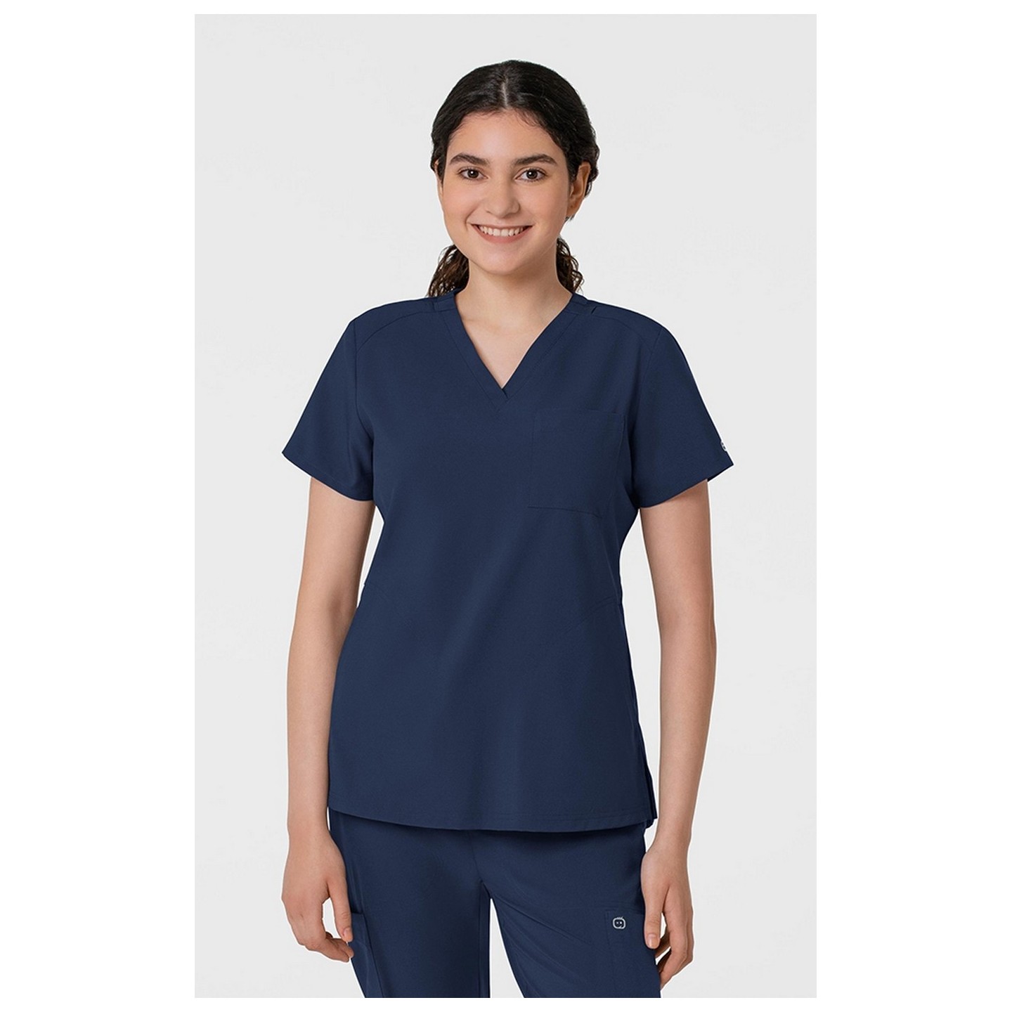 6045 W123 Women's Slim V-Neck Flex Top by Wink