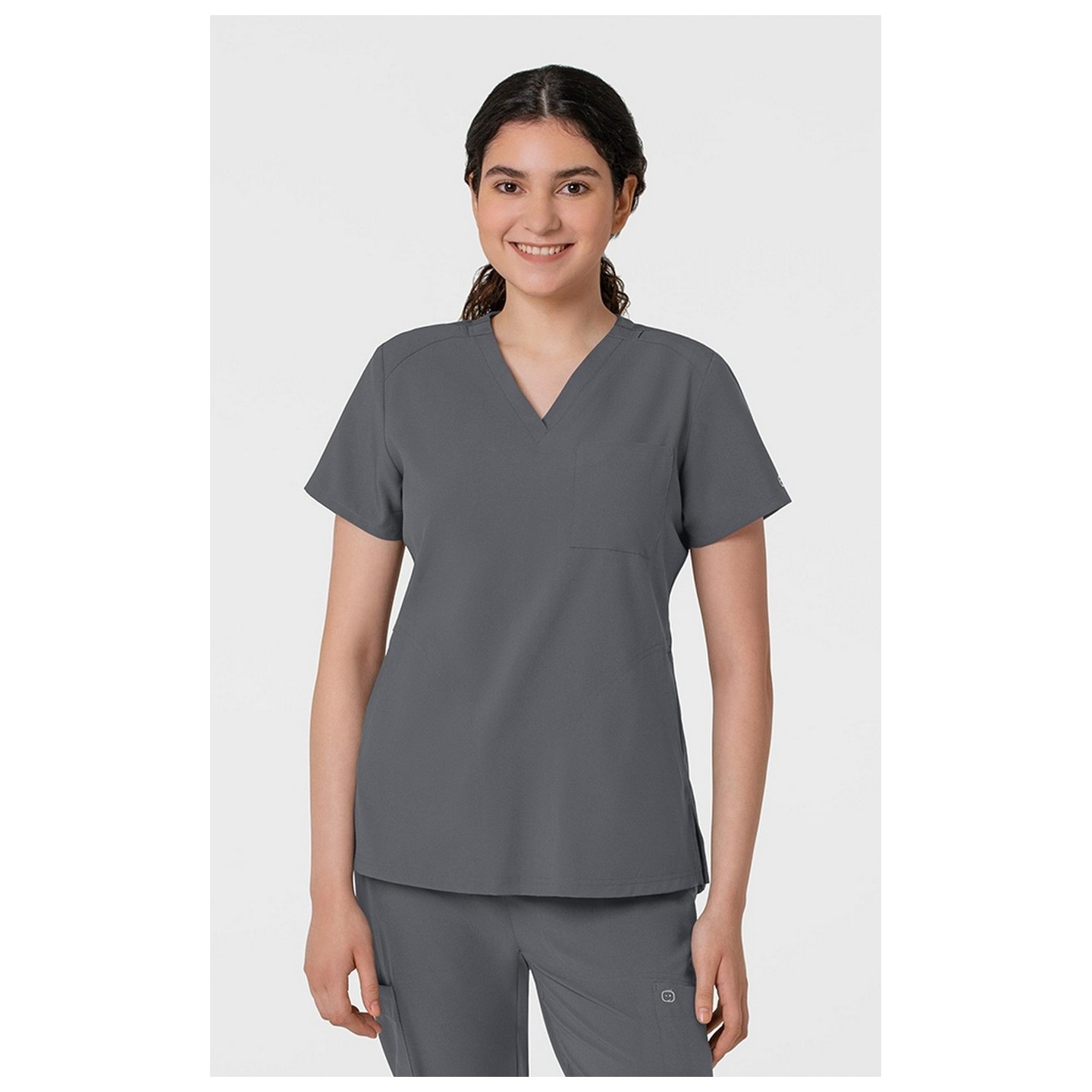 6045 W123 Women's Slim V-Neck Flex Top by Wink