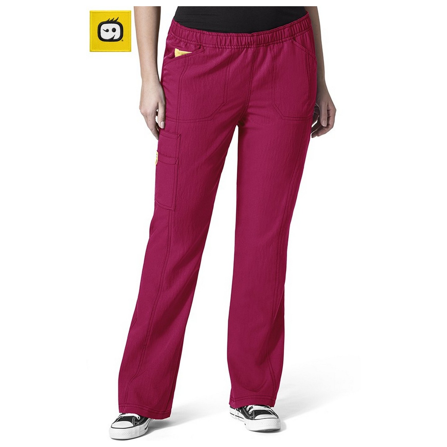 5105 WonderWink Plus Boot Cut Cargo Scrub Pants - Berry