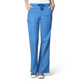 5308 WonderFlex Grace Flare Leg Cargo Scrub Pants - Malibu Blue