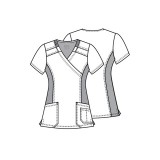 CK680 iFlex Haut Cache-Coeur avec Panneaux en Tricot par Cherokee