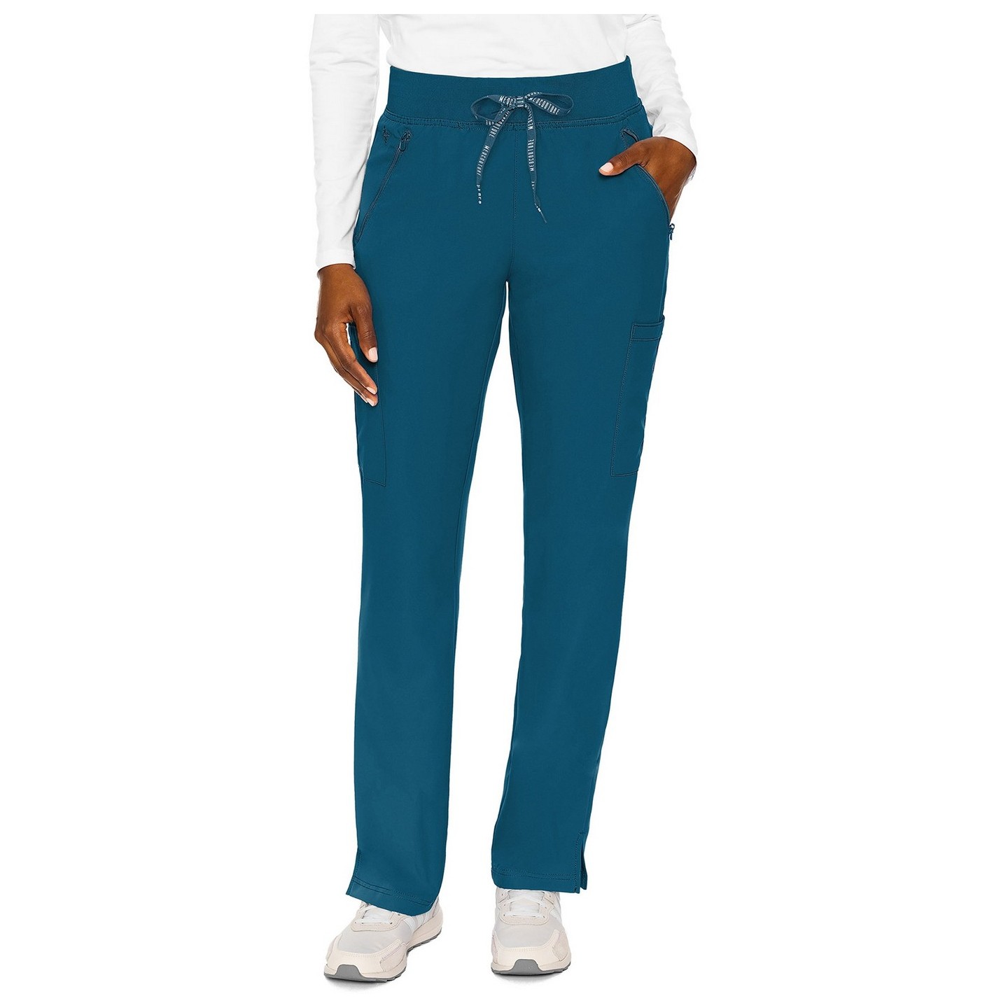 2702P Petite Med Couture Insight Zipper Scrub Pant