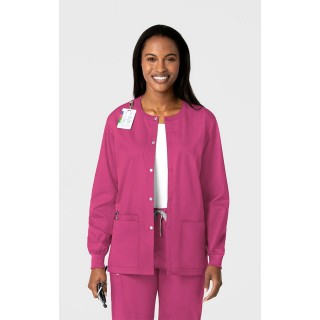 800 WonderWORK Manteau Unisexe avec Col Rond et Fermature à Pression