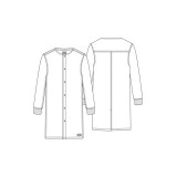 WW361 Workwear Professionals Unisex Full Length Pocketless Lab Coat by Cherokee
