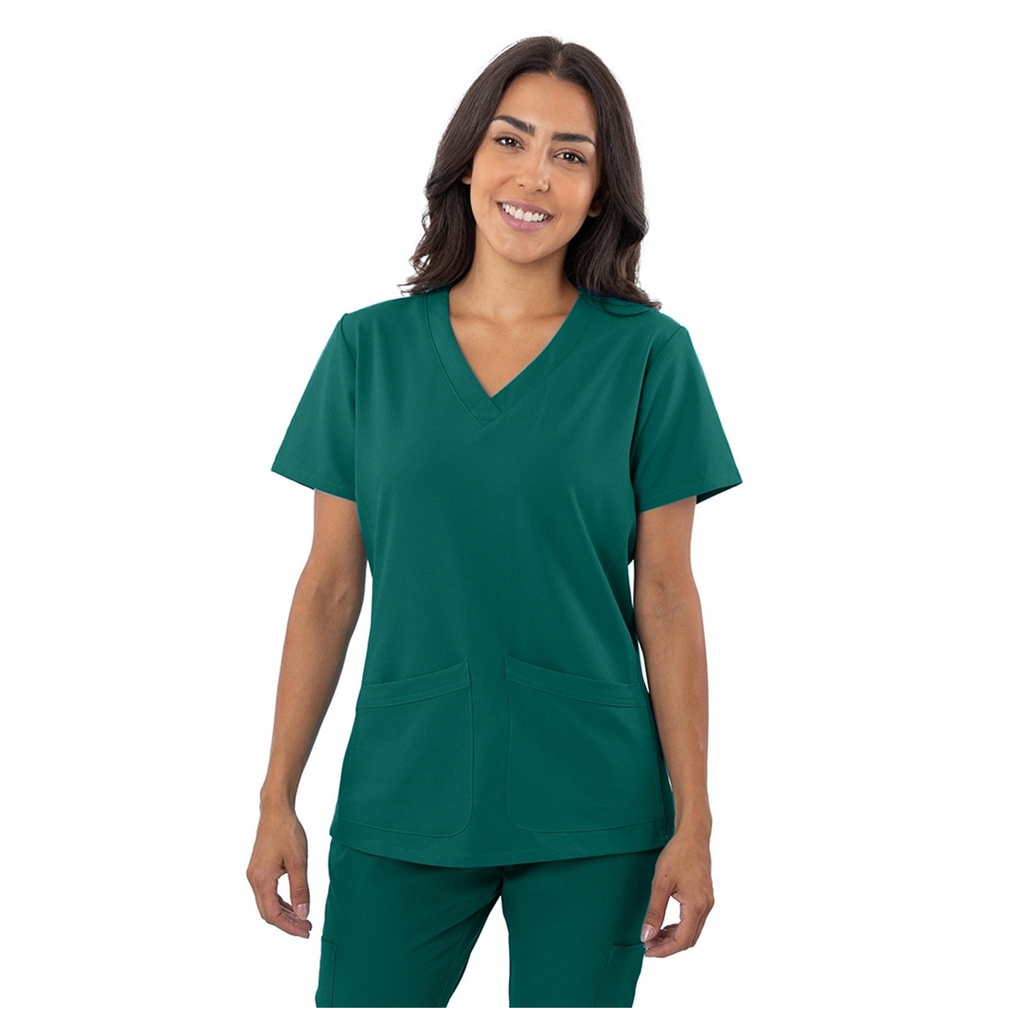 1201 4-Flex Haut d’Uniforme avec 2 Poches à Encolure en V par Greentown