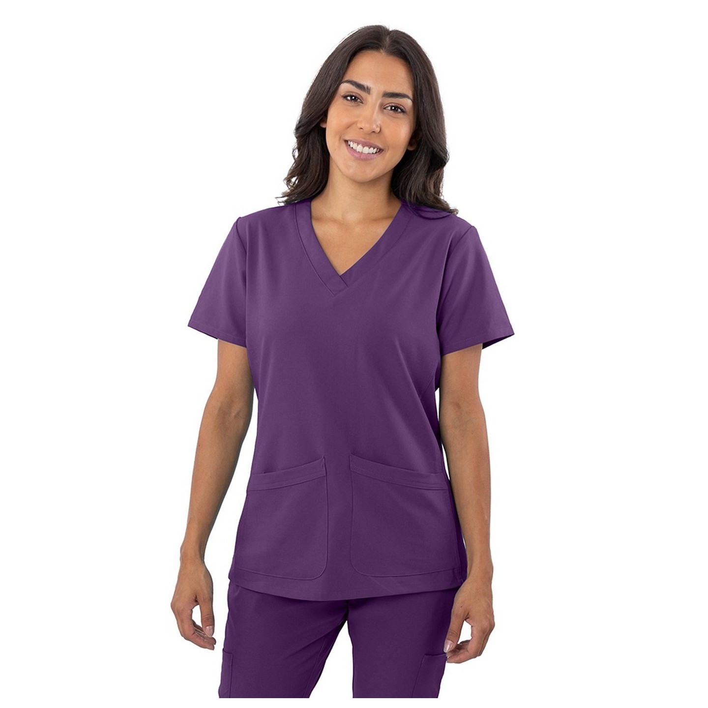 1201 4-Flex Haut d’Uniforme avec 2 Poches à Encolure en V par Greentown