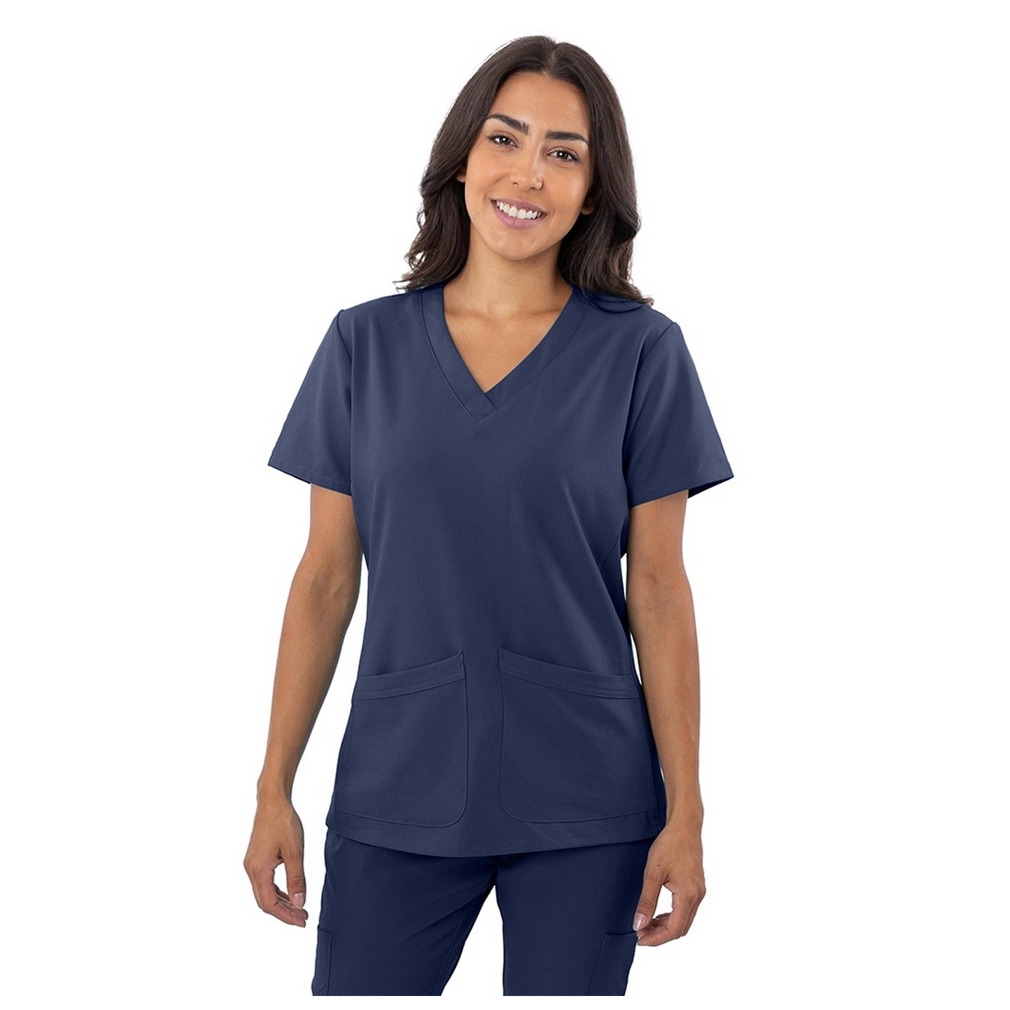 1201 4-Flex 2 Pocket V-Neck Scrub Top by Greentown