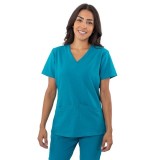 1201 4-Flex 2 Pocket V-Neck Scrub Top by Greentown