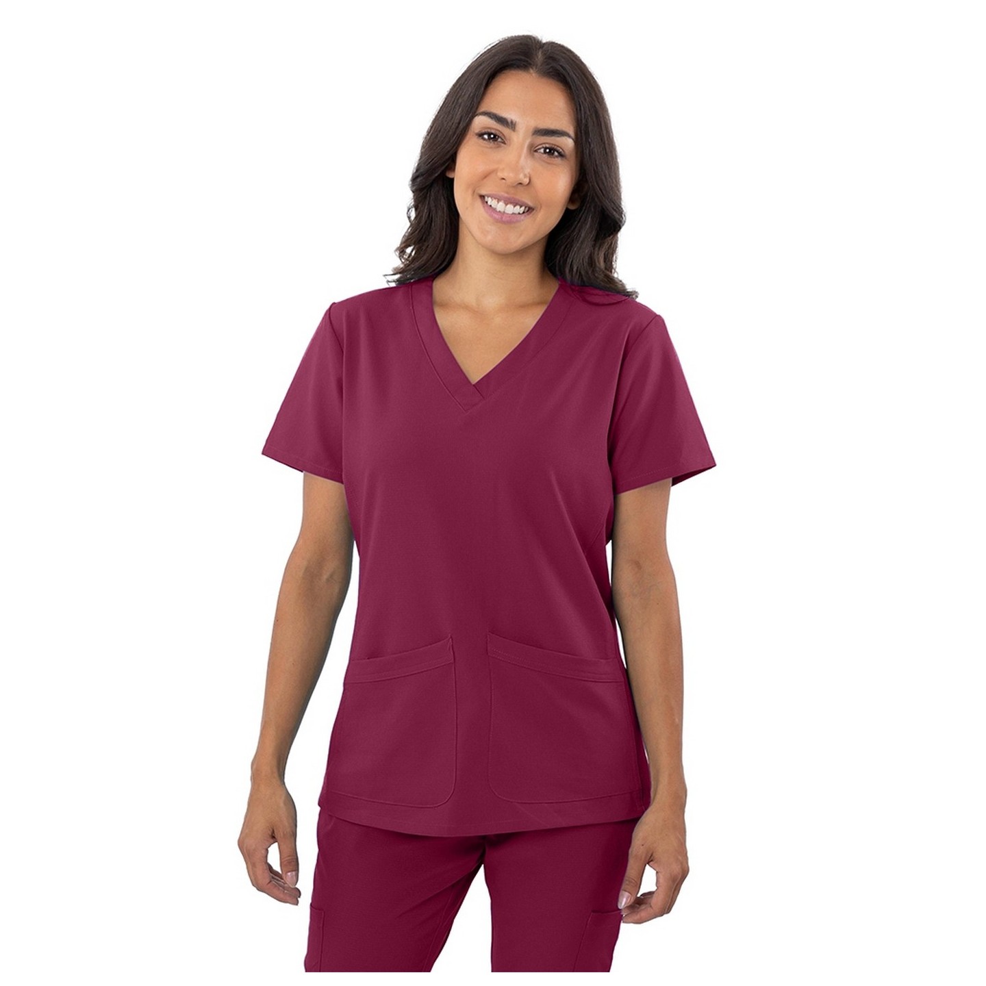 1201 4-Flex Haut d’Uniforme avec 2 Poches à Encolure en V par Greentown