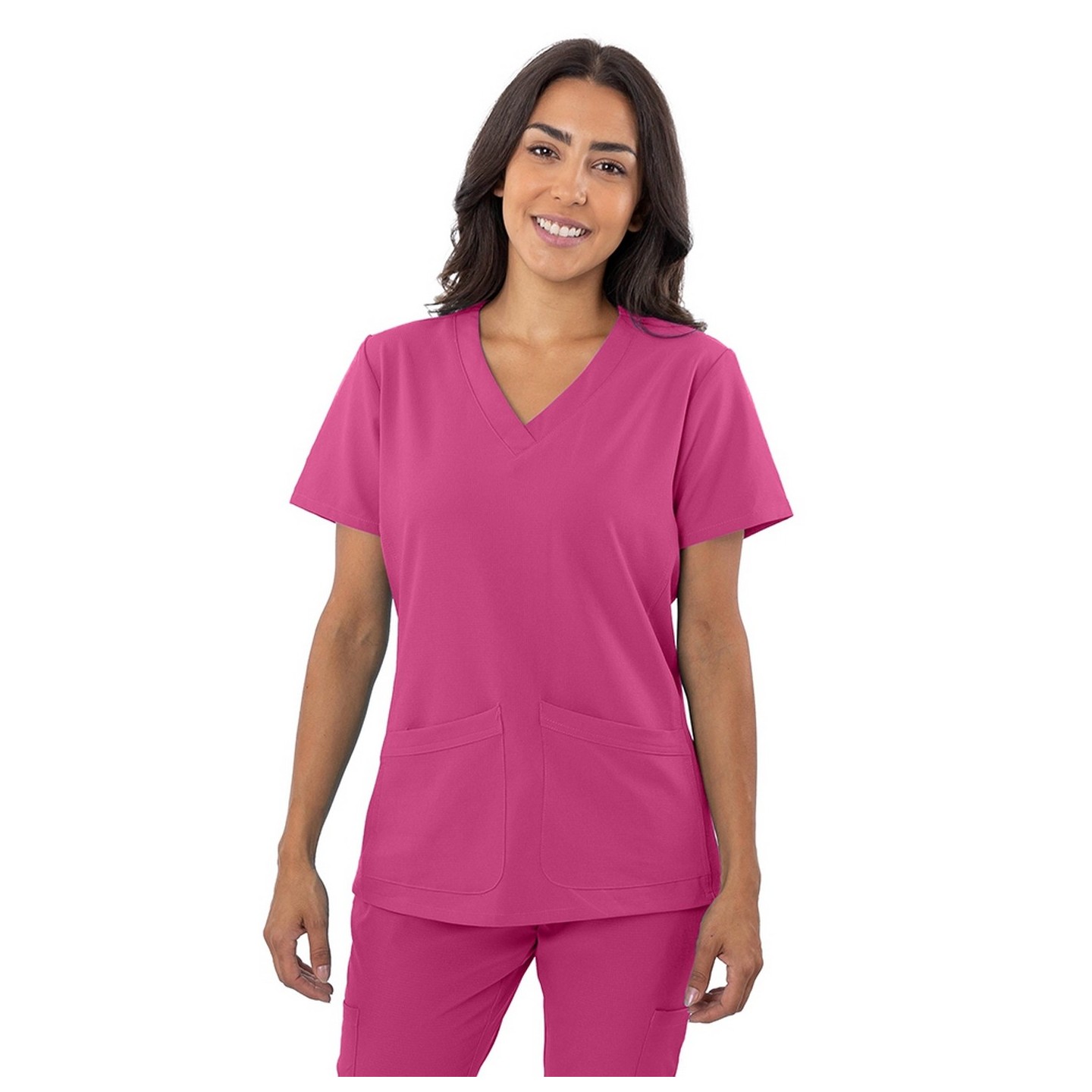 1201 4-Flex Haut d’Uniforme avec 2 Poches à Encolure en V par Greentown