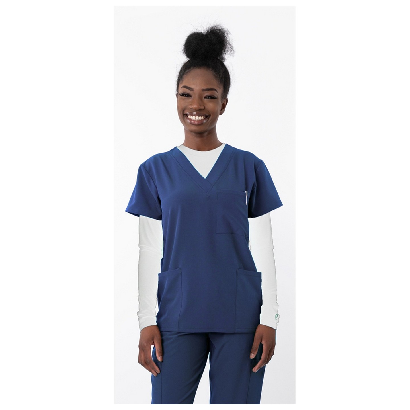 1202 4Flex Unisex V-Neck Scrub Top by Greentown (Men's View)