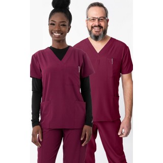 1202 4Flex Unisex V-Neck Scrub Top by Greentown