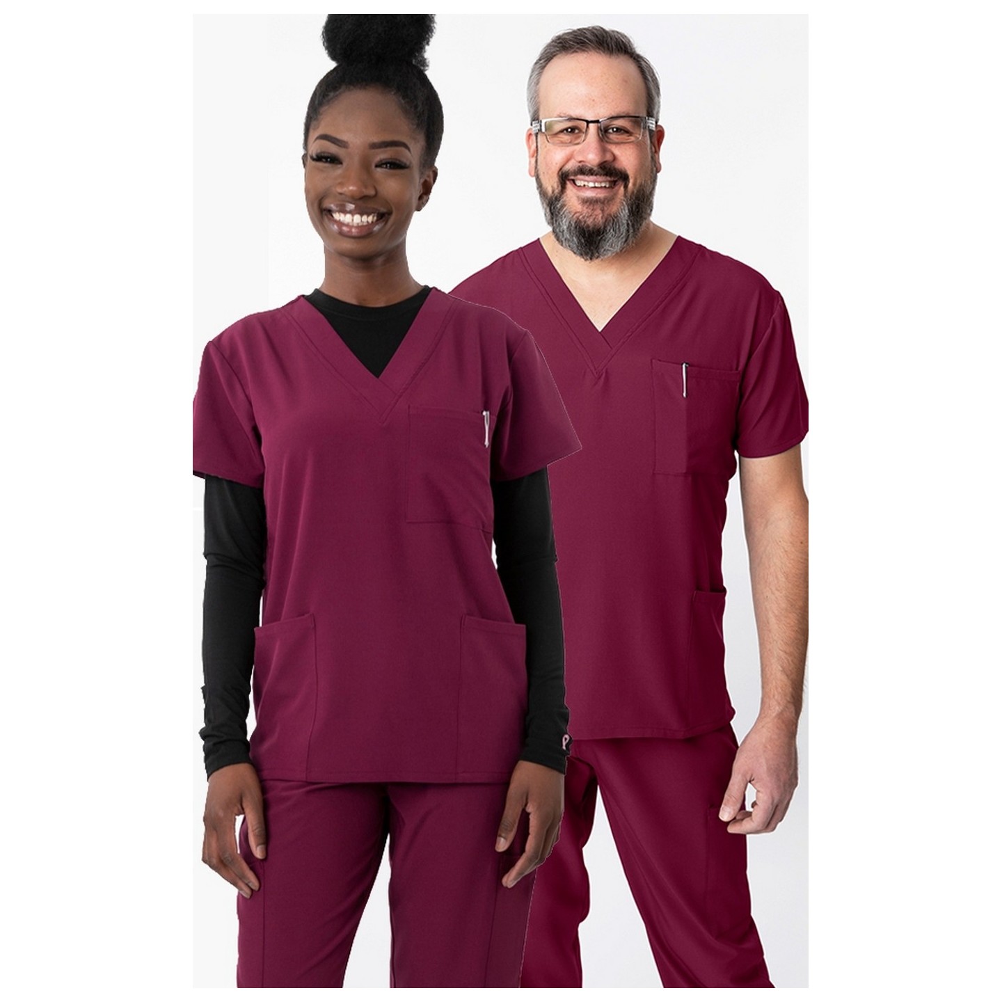 1202 4Flex Unisex V-Neck Scrub Top by Greentown