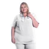 18-1072A Zinnia Haut Unisexe à Col en V avec 3 Poches par Greentown