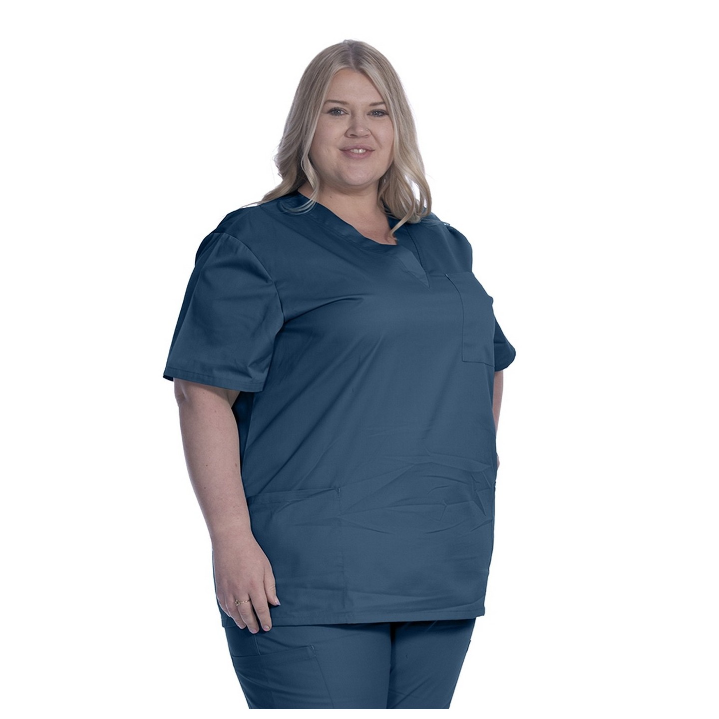 1005 Classix Unisex V-Neck Top with 3 Pockets by Greentown