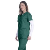 1005 Classix Unisex V-Neck Top with 3 Pockets by Greentown