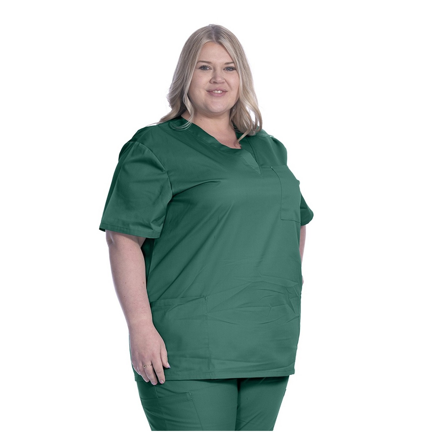 1005 Classix Haut à Col en V Unisexe avec 3 Poches par Greentown