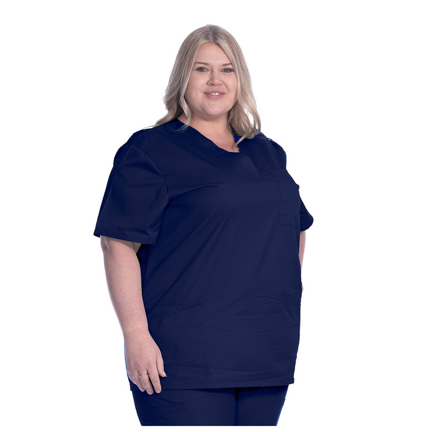 1005 Classix Unisex V-Neck Top with 3 Pockets by Greentown