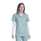 1005 Classix Haut à Col en V Unisexe avec 3 Poches par Greentown