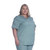 1005 Classix Haut à Col en V Unisexe avec 3 Poches par Greentown