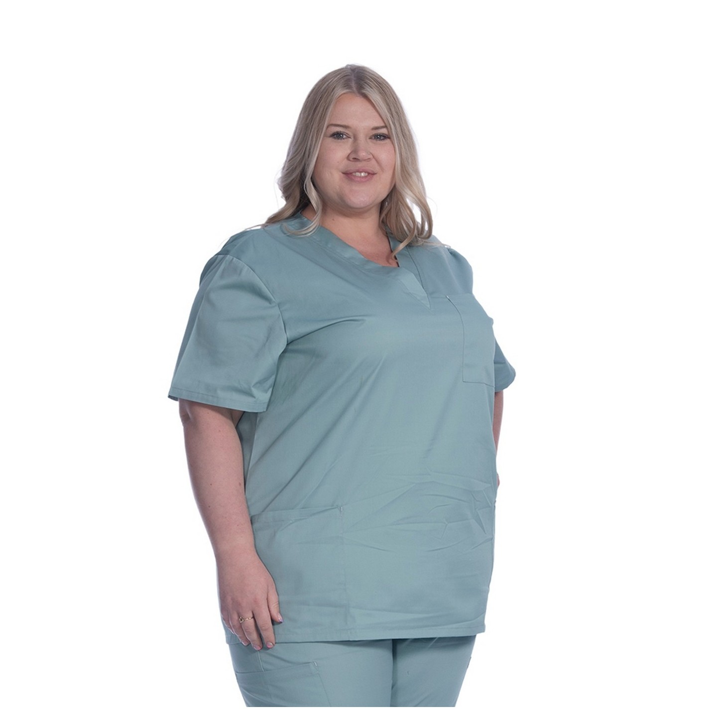 1005 Classix Unisex V-Neck Top with 3 Pockets by Greentown