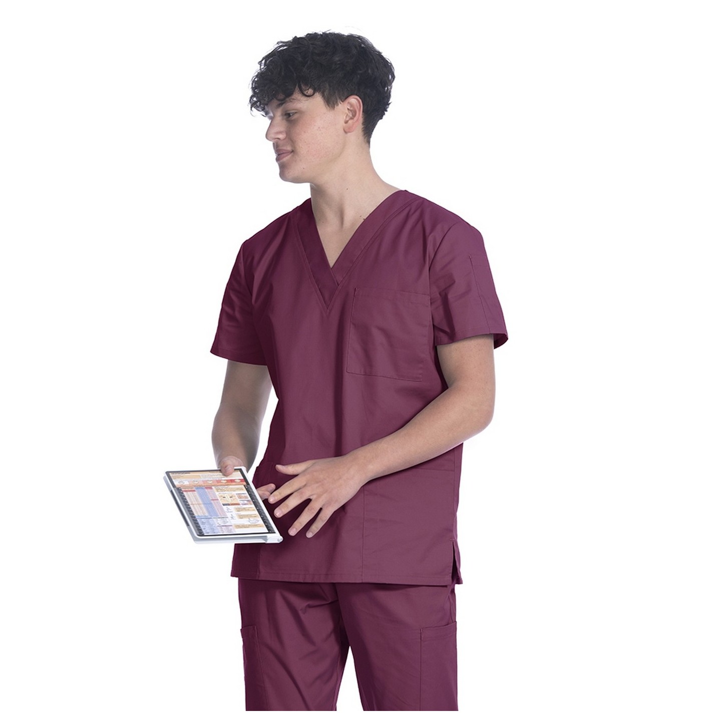 1005 Classix Unisex V-Neck Top with 3 Pockets by Greentown