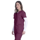 1005 Classix Unisex V-Neck Top with 3 Pockets by Greentown