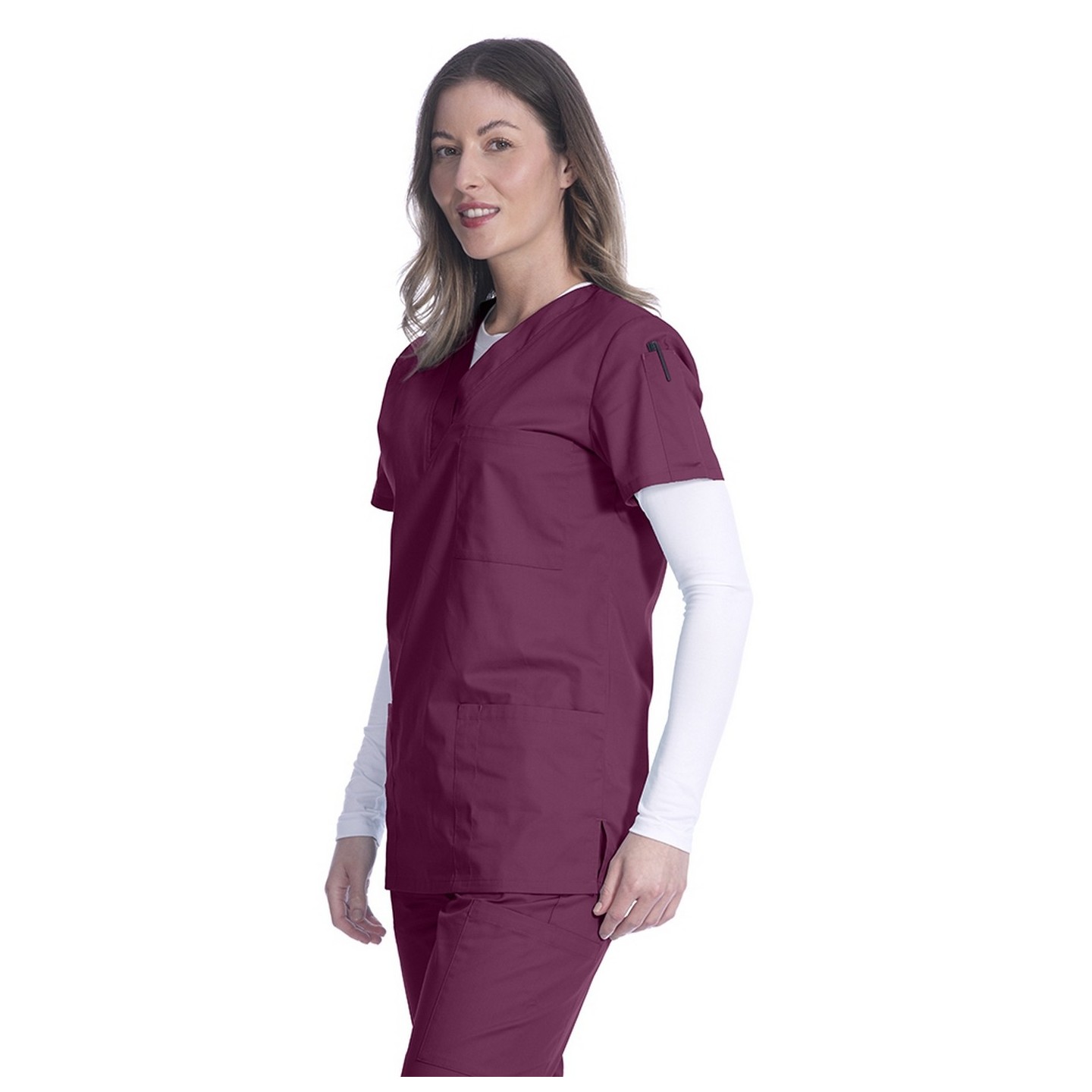 1005 Classix Unisex V-Neck Top with 3 Pockets by Greentown