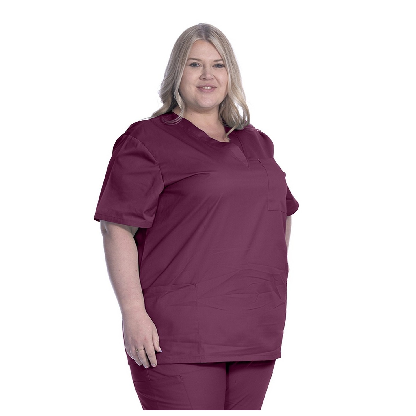 1005 Classix Unisex V-Neck Top with 3 Pockets by Greentown