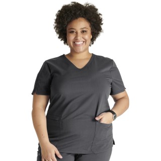 CK837A Atmos Contemporary V-Neck Top with 2 Pockets by Cherokee